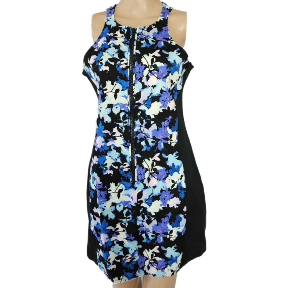 Stylestalker Bodycon Metamorphosis Dress Sleeveless Racerback Blue Floral Size 8